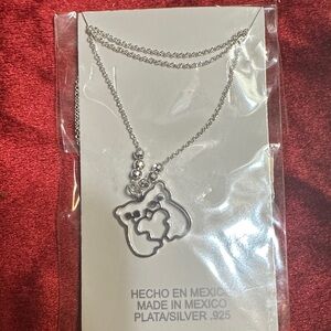 Silver Cat Pendant Necklace